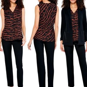 Nic+Zoe Abstract Woven Tank size M